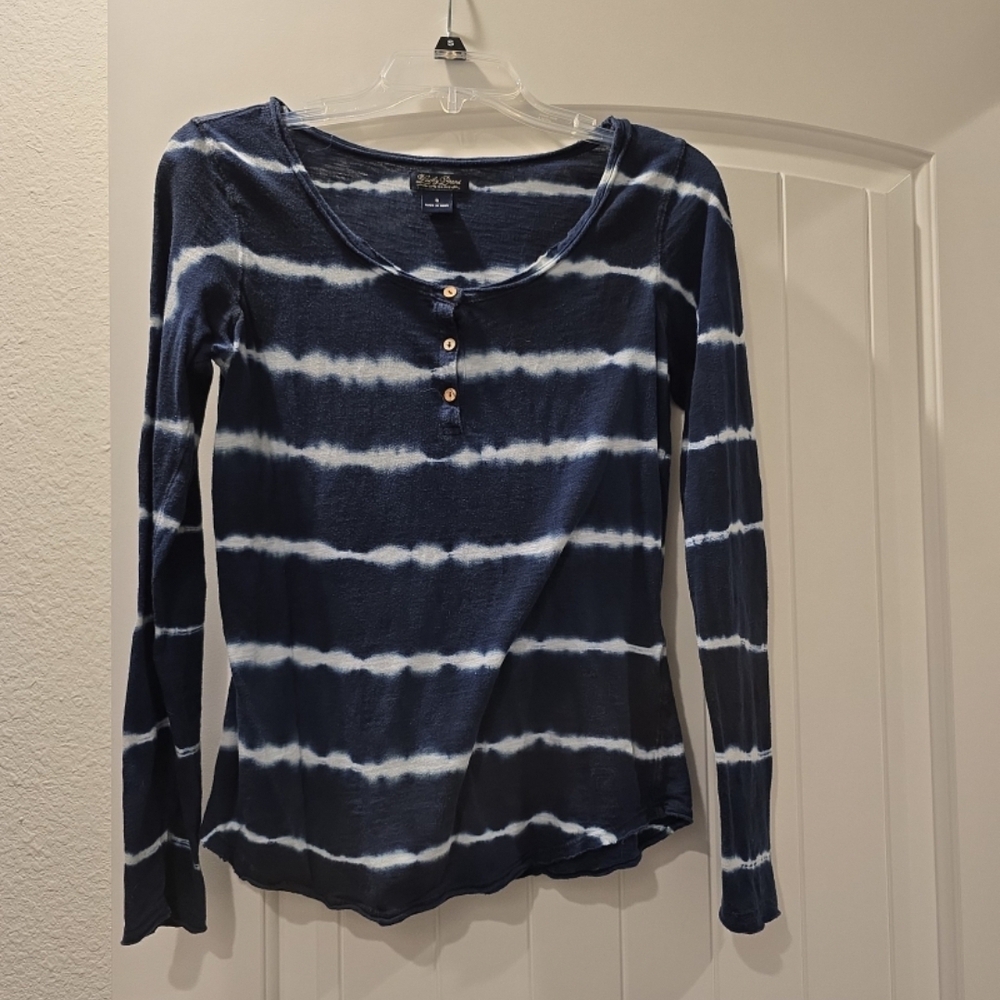 Navy Tie-Dye Long Sleeve Tee